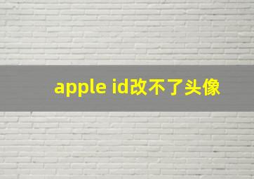 apple id改不了头像